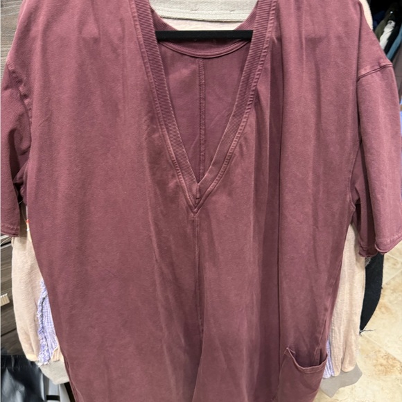 Free people hot shot tee romper chocolate( new with and without tag) - Picture 6 of 10